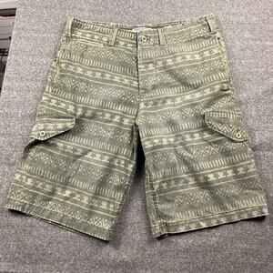 Parish Nation‎ Shorts Mens 32 Cotton Flat Front Cargo Chino Loose Tribal Aztec
